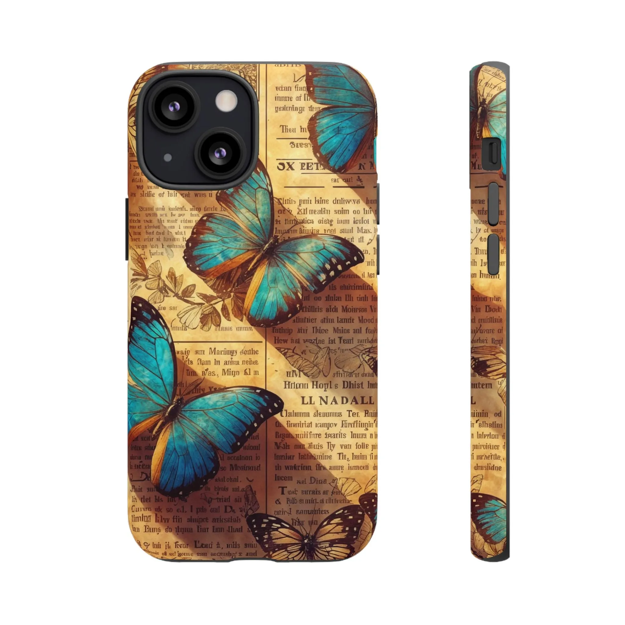 Unleash the Drama: Turn Heads with this Stunning Butterfly and Flower Cell Phone Case