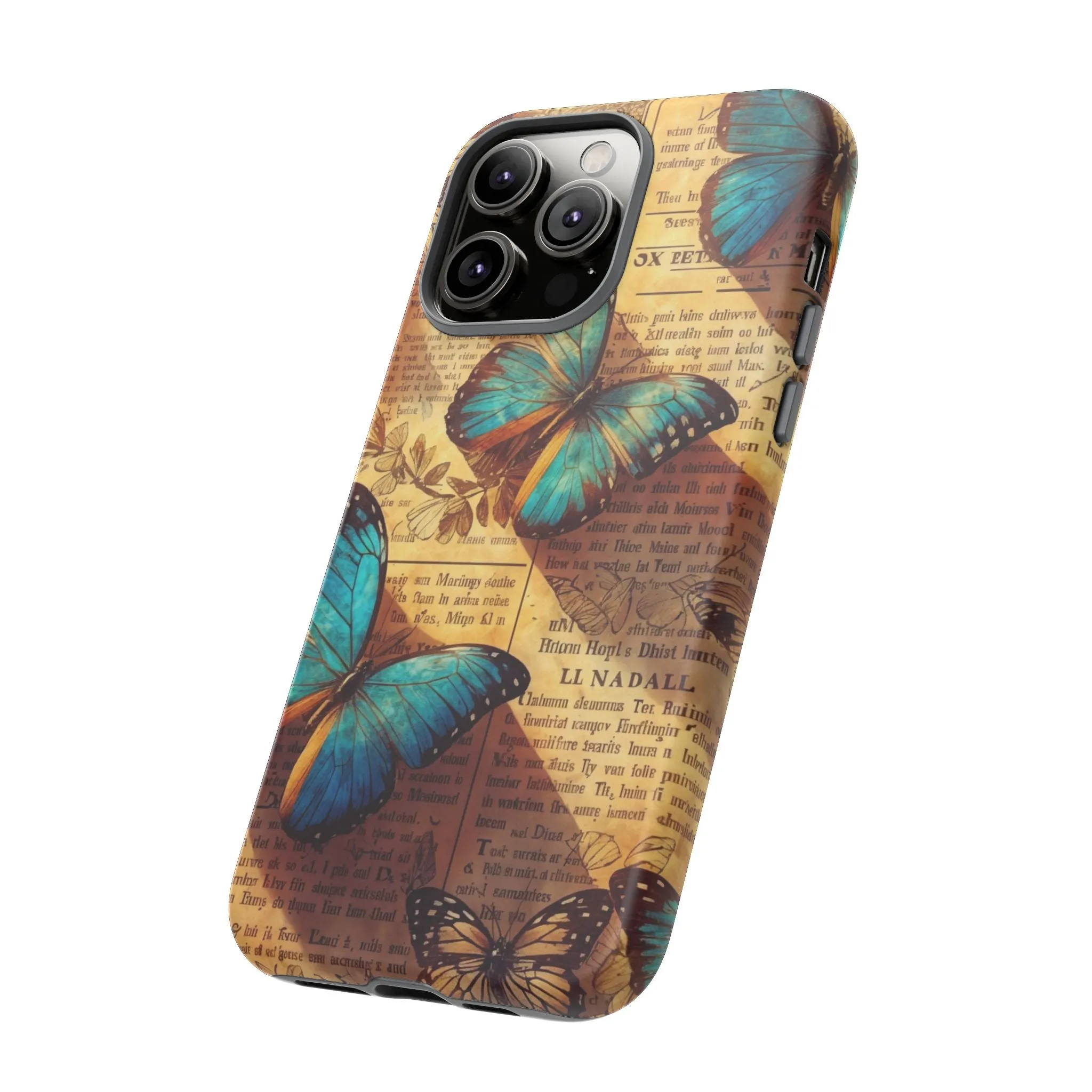 Unleash the Drama: Turn Heads with this Stunning Butterfly and Flower Cell Phone Case