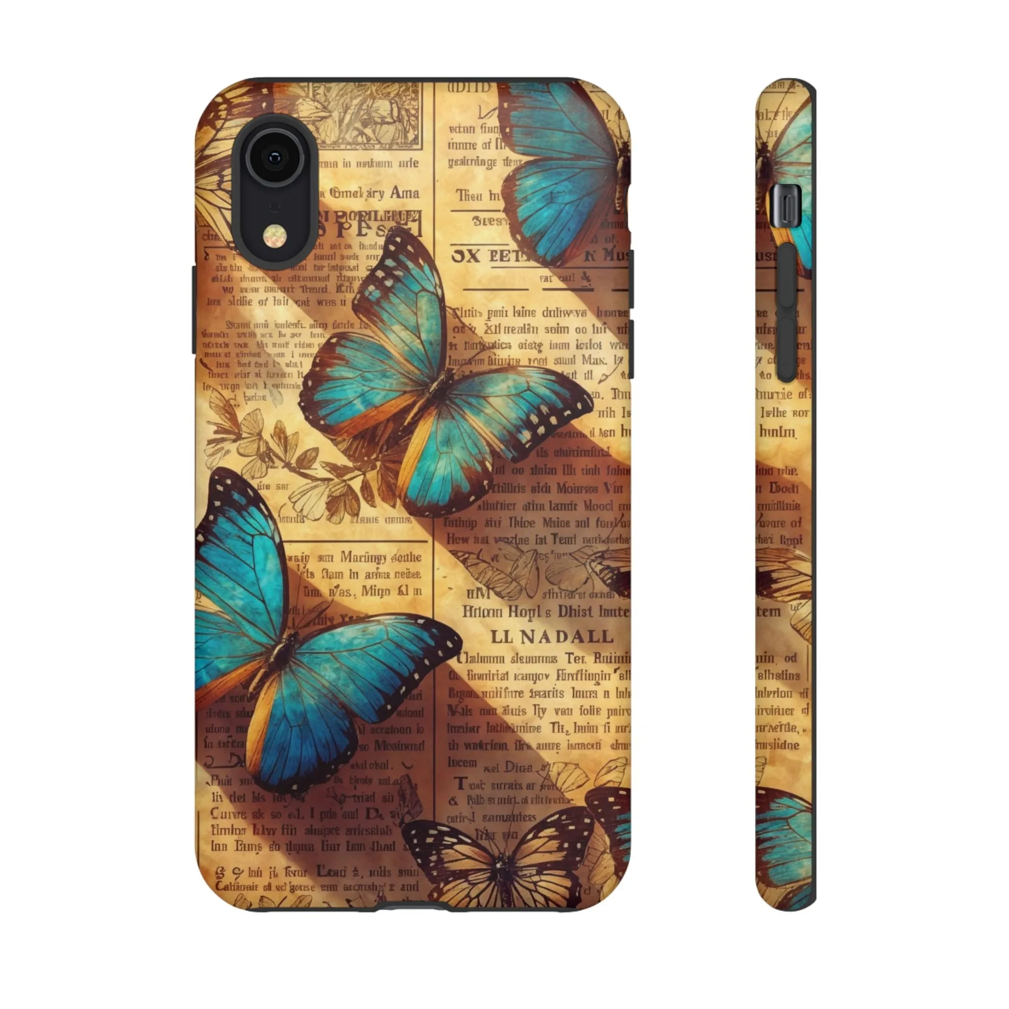 Unleash the Drama: Turn Heads with this Stunning Butterfly and Flower Cell Phone Case