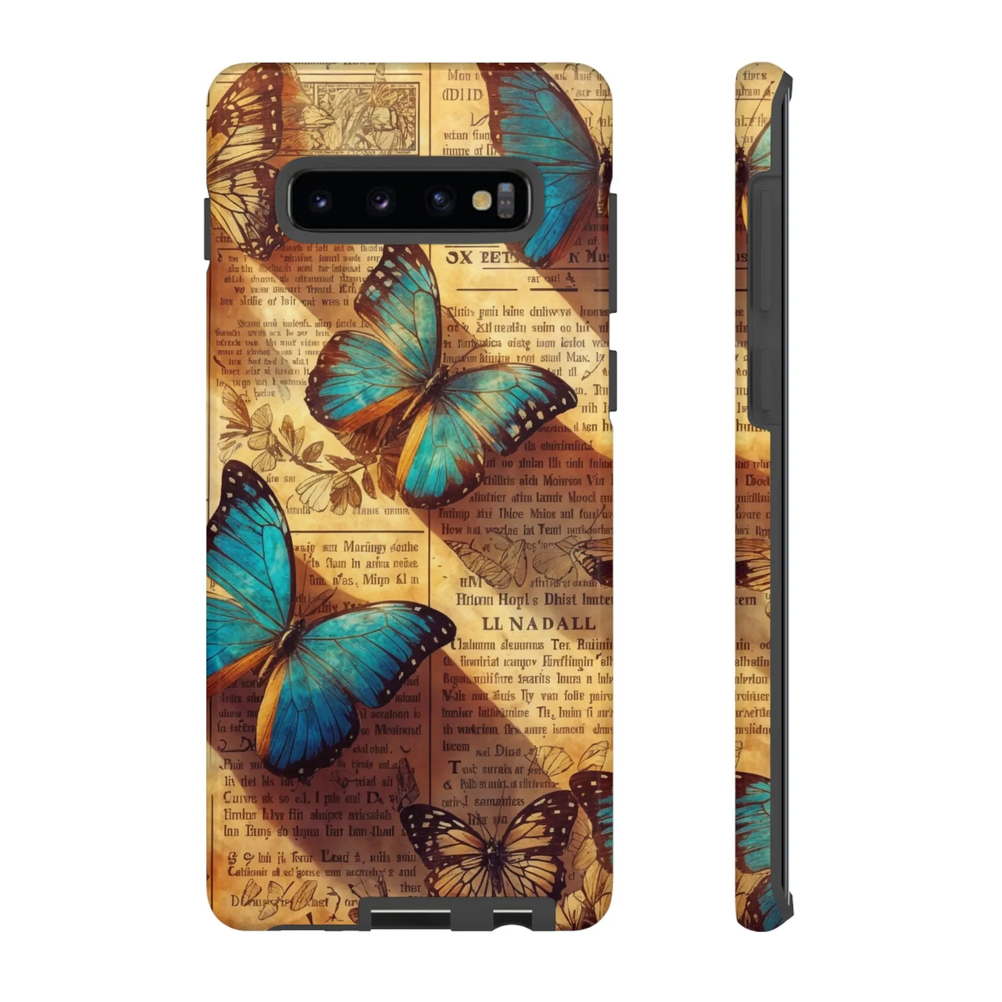 Unleash the Drama: Turn Heads with this Stunning Butterfly and Flower Cell Phone Case