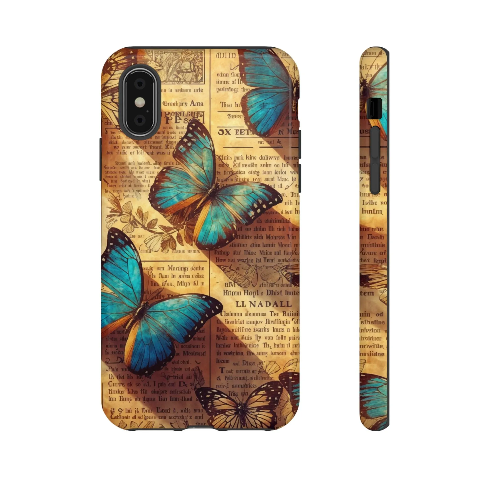 Unleash the Drama: Turn Heads with this Stunning Butterfly and Flower Cell Phone Case