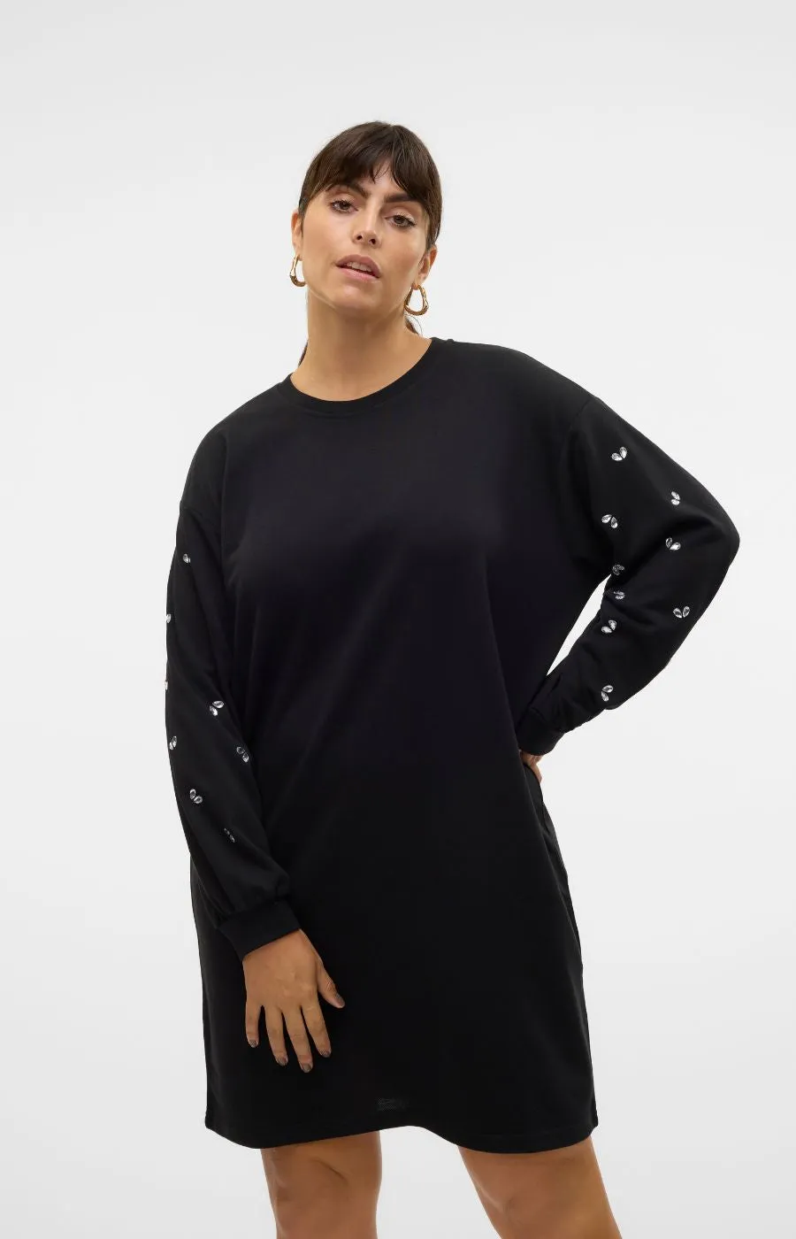 Vero Moda Curve Dora Dress in Black