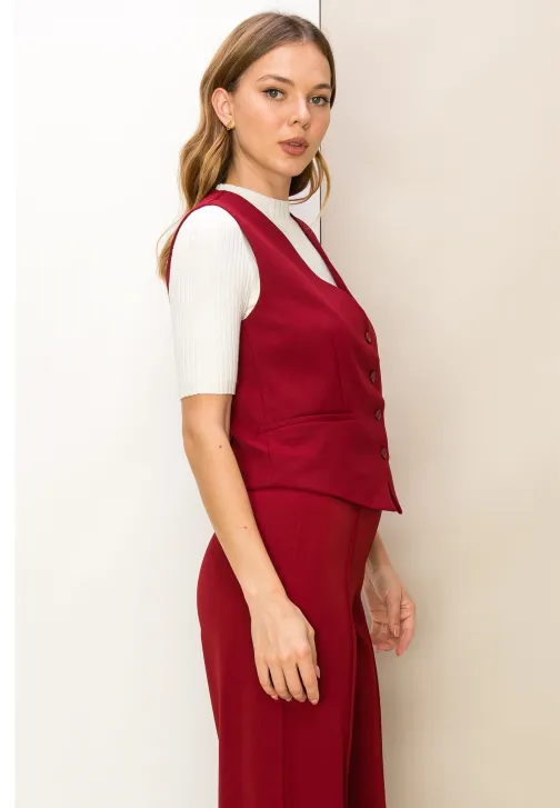 Victoria Four Button Vest (3) Colors