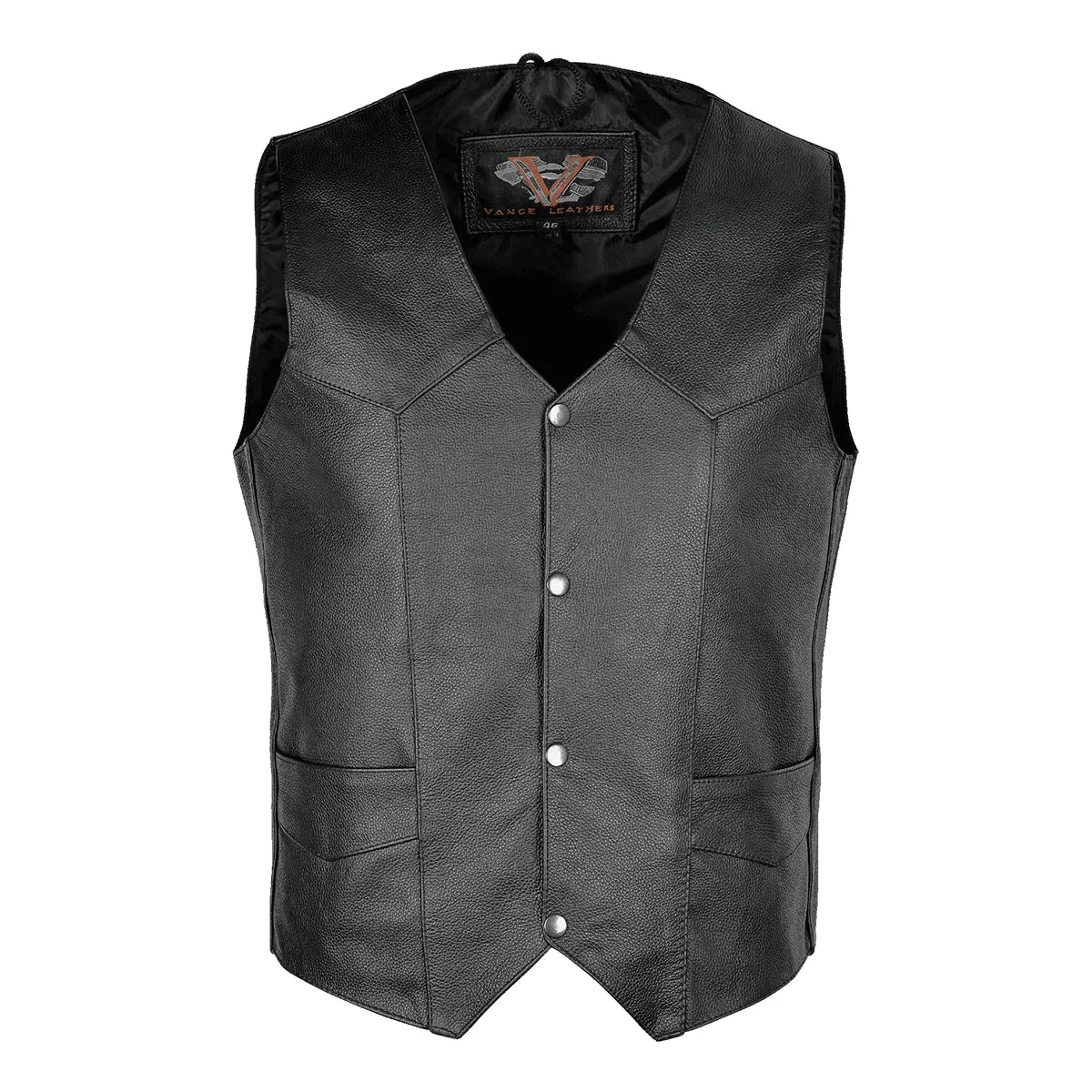 VL901 Vance Leather Men's Top Grain Plain Side Vest