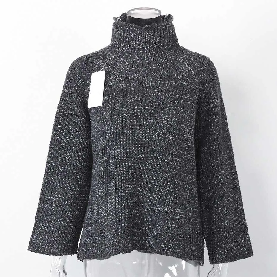 Warm Knitted Turtleneck Long Sleeve Sweater