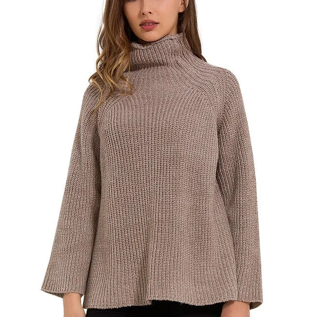 Warm Knitted Turtleneck Long Sleeve Sweater