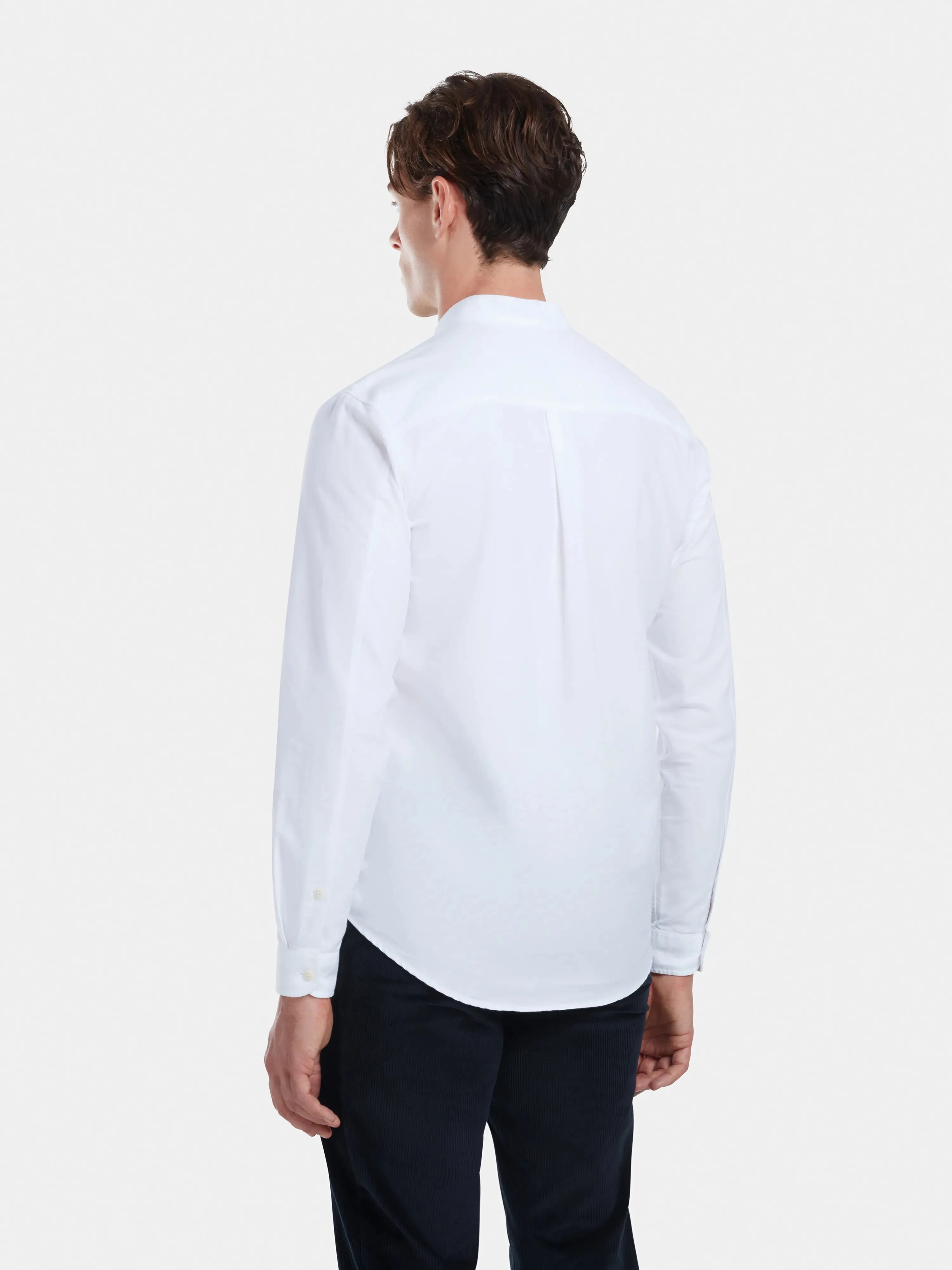 White Oxford Grandad Shirt