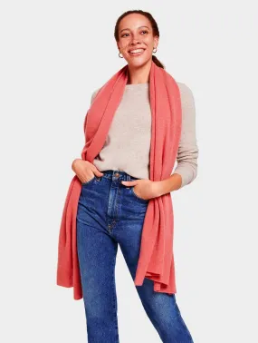 White   Warren - Cashmere Travel Wrap in Pink Opal Heather