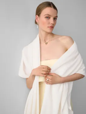 White   Warren - Cashmere Travel Wrap in Soft White