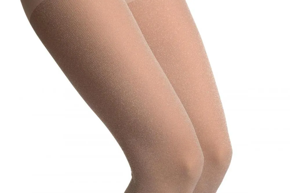 White With Silver Lurex Tights