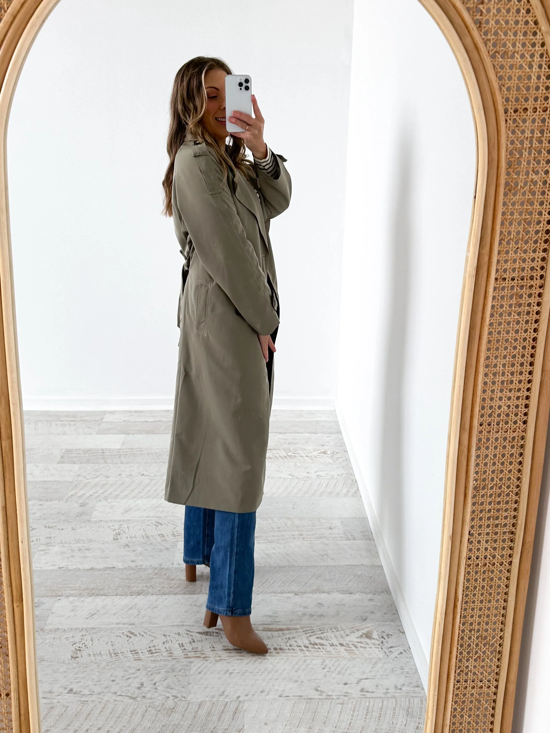 Whitney Trench Coat - Olive