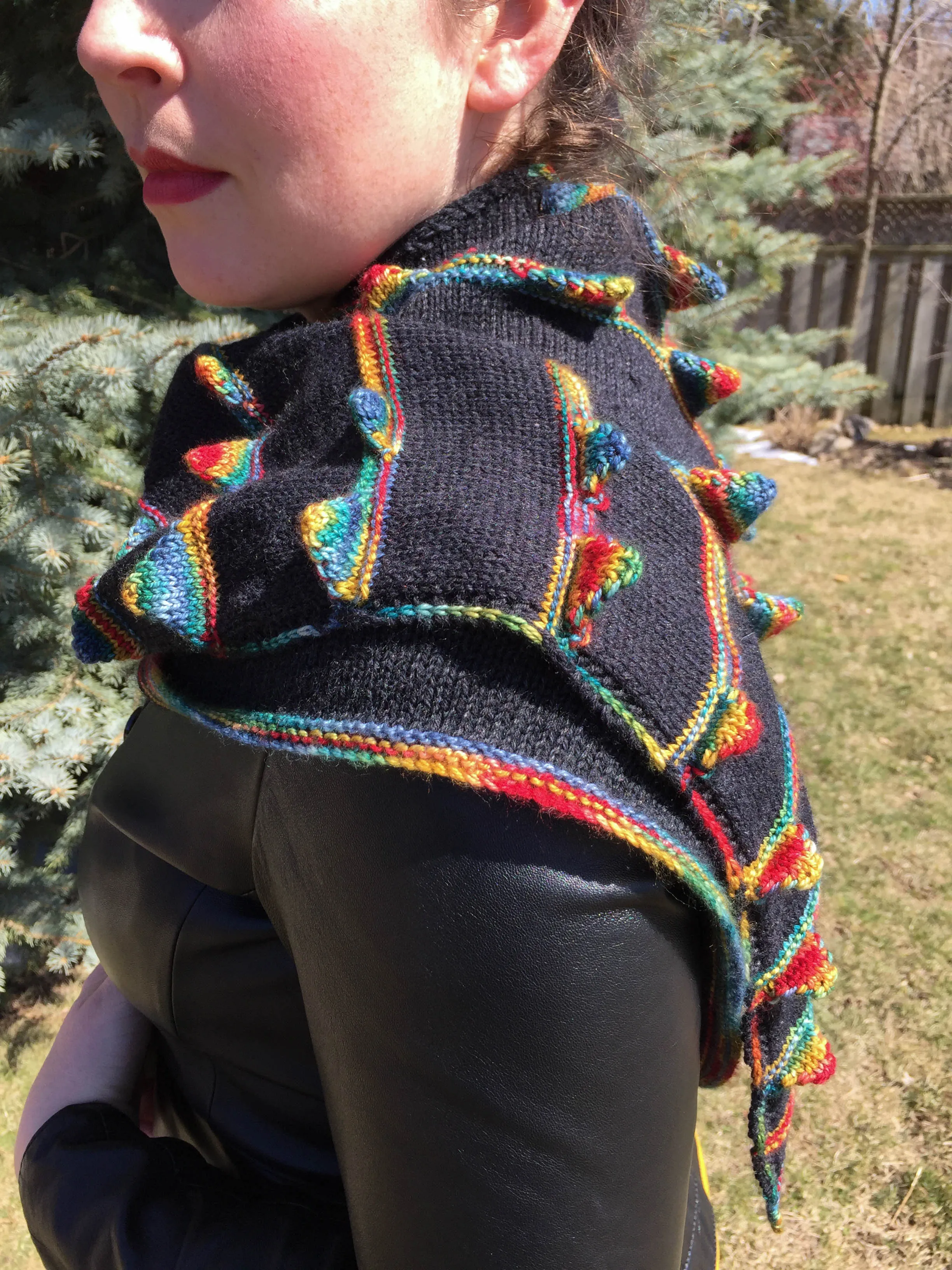 Who Spiked the Shawl? Knitting Pattern (PDF) by Phibersmith Designs