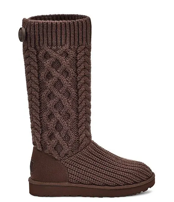 WOMEN'S UGG CLASSIC CARDI CABLED KNIT BOOT | BURNT CEDAR