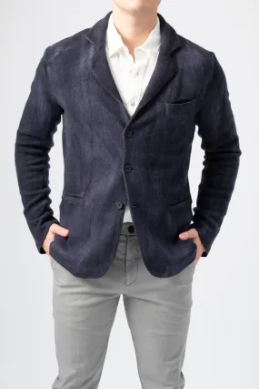 Wool Blazer in Navy Blue