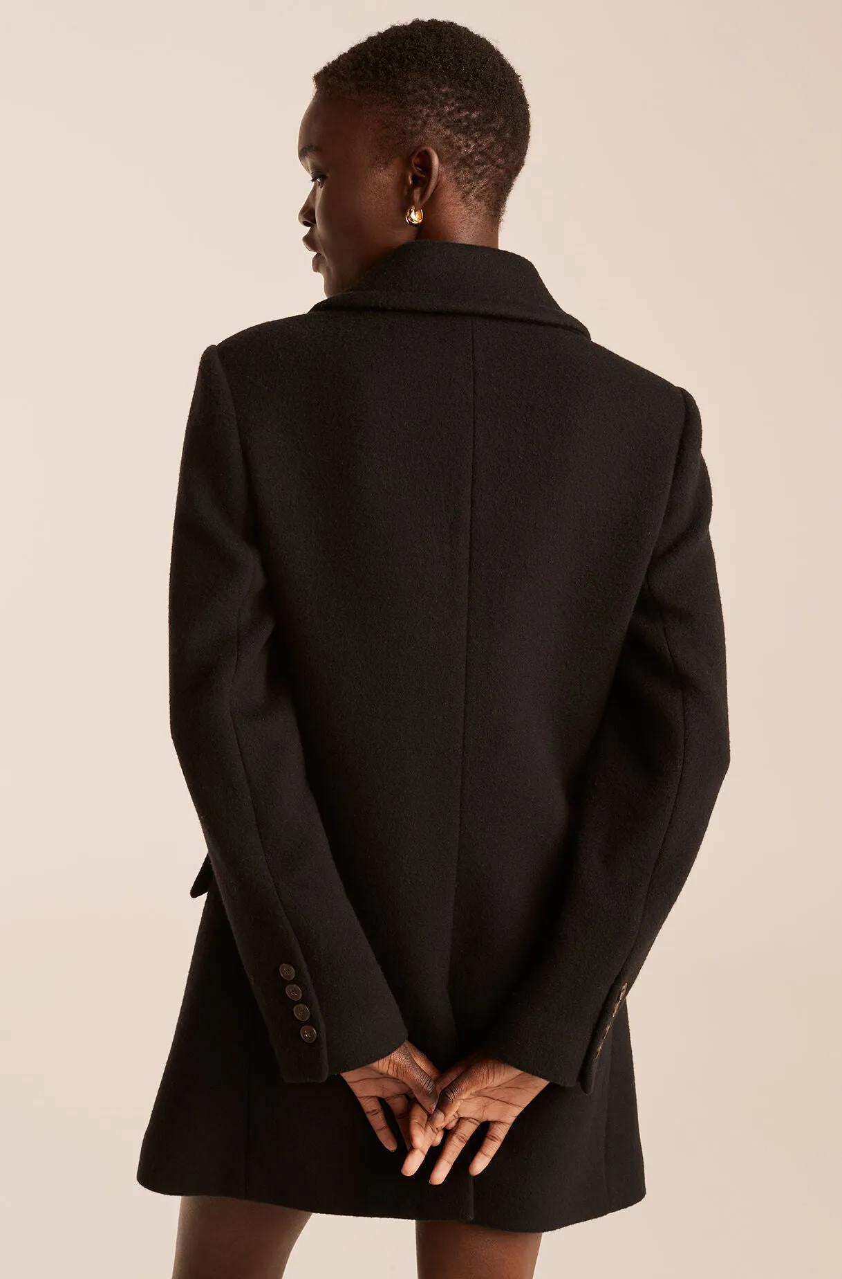 Wool Peacoat - Black