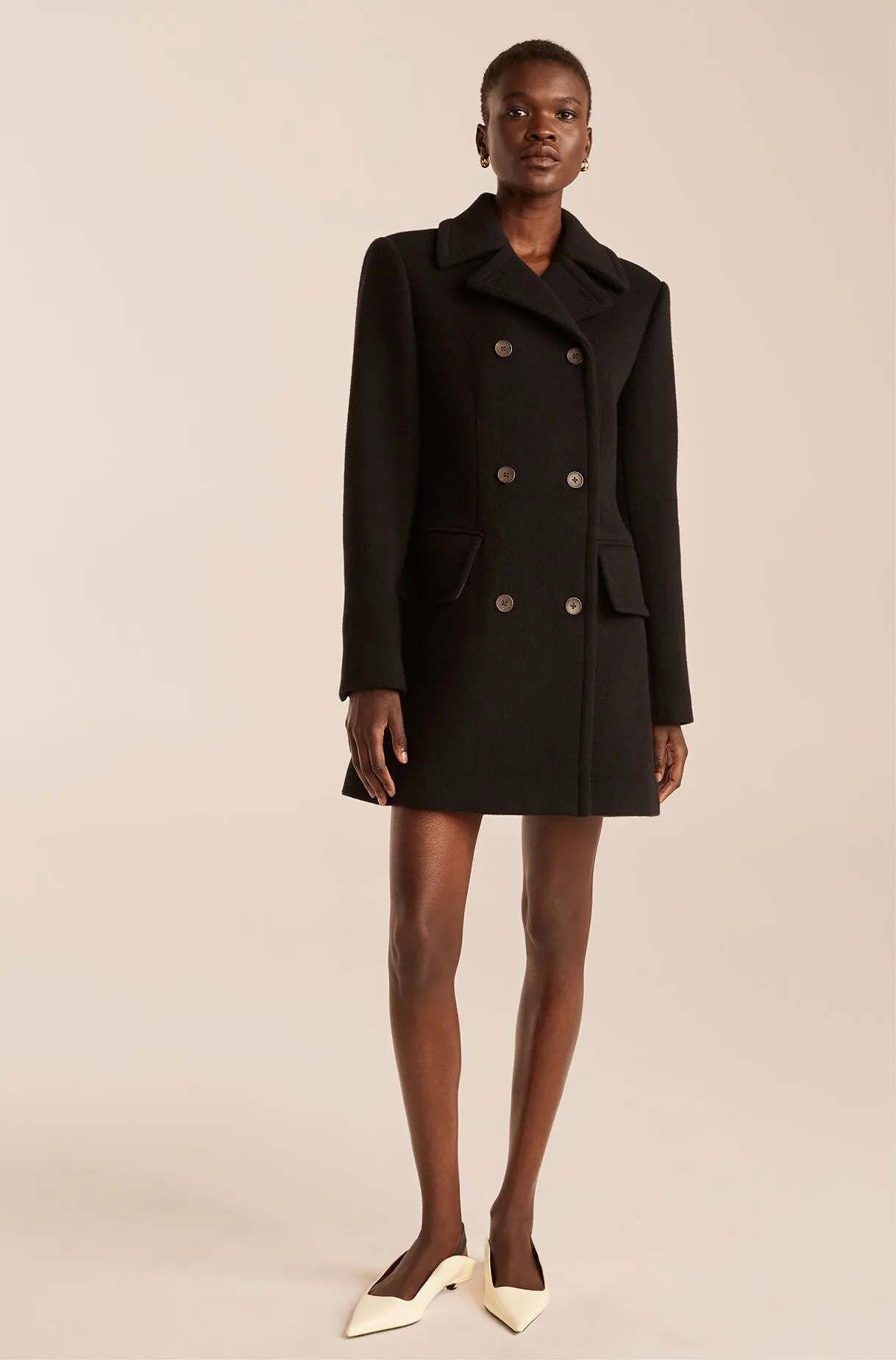 Wool Peacoat - Black