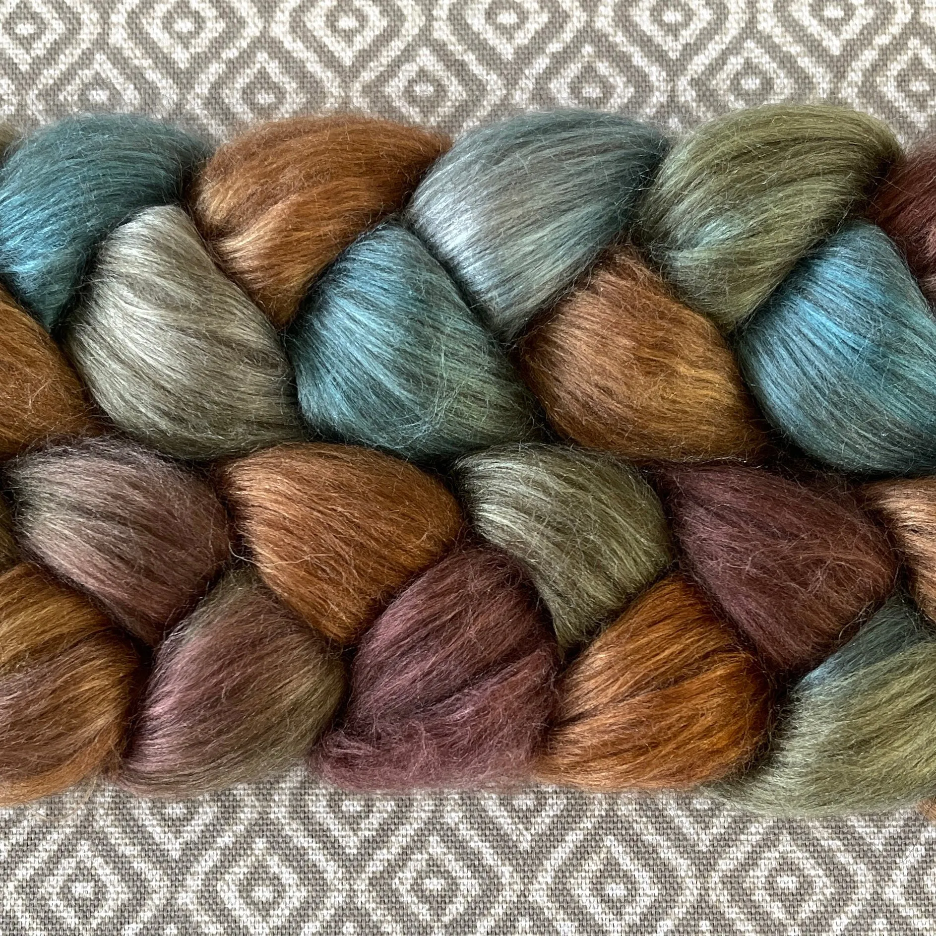 Yak Silk Roving - Copper Hills