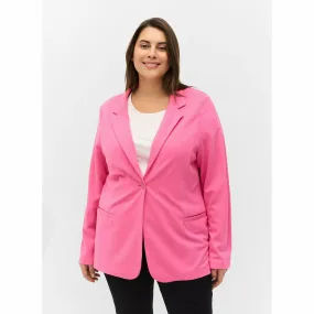 Zizzi Maddie Blazer in Pink