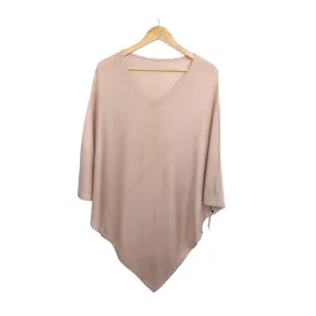 Zura - Merino Silk Blend Poncho Pale Pink